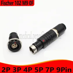 Black Fischer 102 M9 0F 2 3 4 5 7 9 Pin Push-pull Self-locking Floating Male Plug Lnternal Nuts Fixation Female Socket Connector