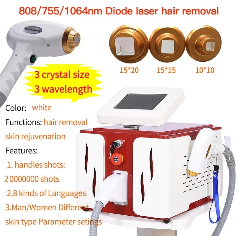 

2024 New best 3000W 808nm Diode Laser Hair Removal Machine 755nm 808nm 1064nm Painless Epilator Hair Faci Body Hair Remove