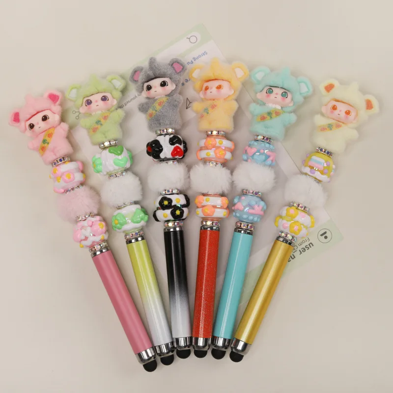 

Новая модель Boy Elephant Boy DIY Симпатичная ручка из бисера для мобильных телефонов, планшетов и сенсорных экранов - очаровательная кукла - подарок ручной работы для студентов