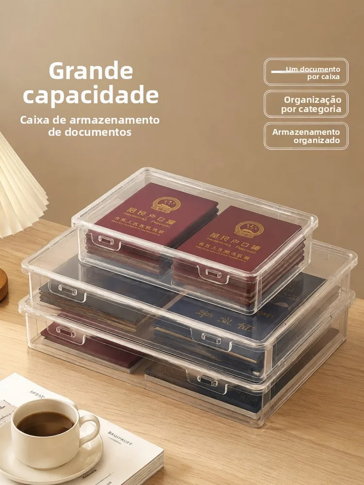 transparent-large-capacity-plastic-a4-paper-document-storage-box-desktop-material-certificate-stationery-exam-print-organizer
