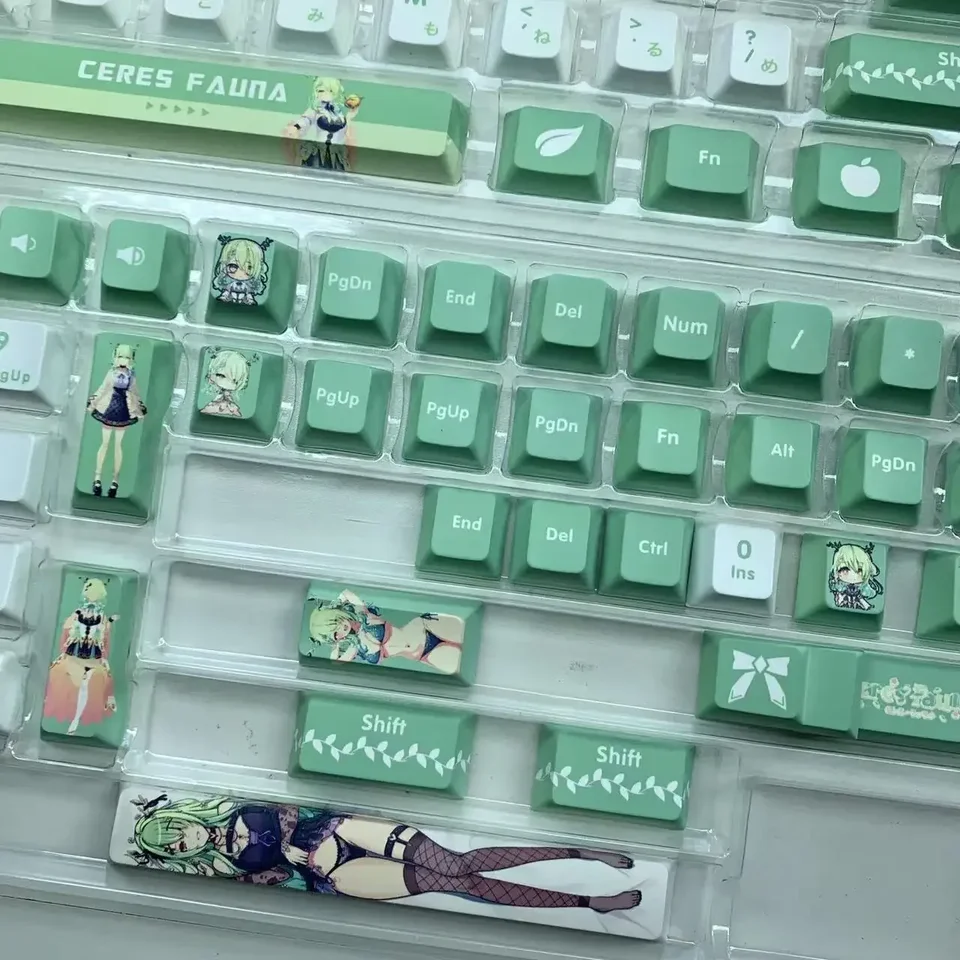 Vtuber Hololive Keycaps 132 Keys Ouro Kronii PBT Key Cover DYE