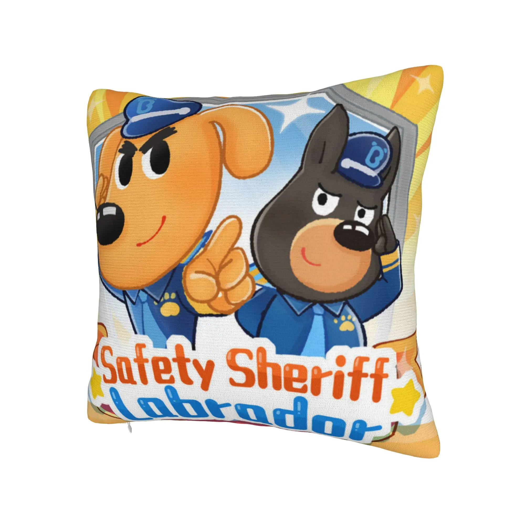 Safety Sheriff Labrador  Pillowcases Merch Soft Cushion Cover  Throw Pillow Cover Seater Decoration Square Multi Size