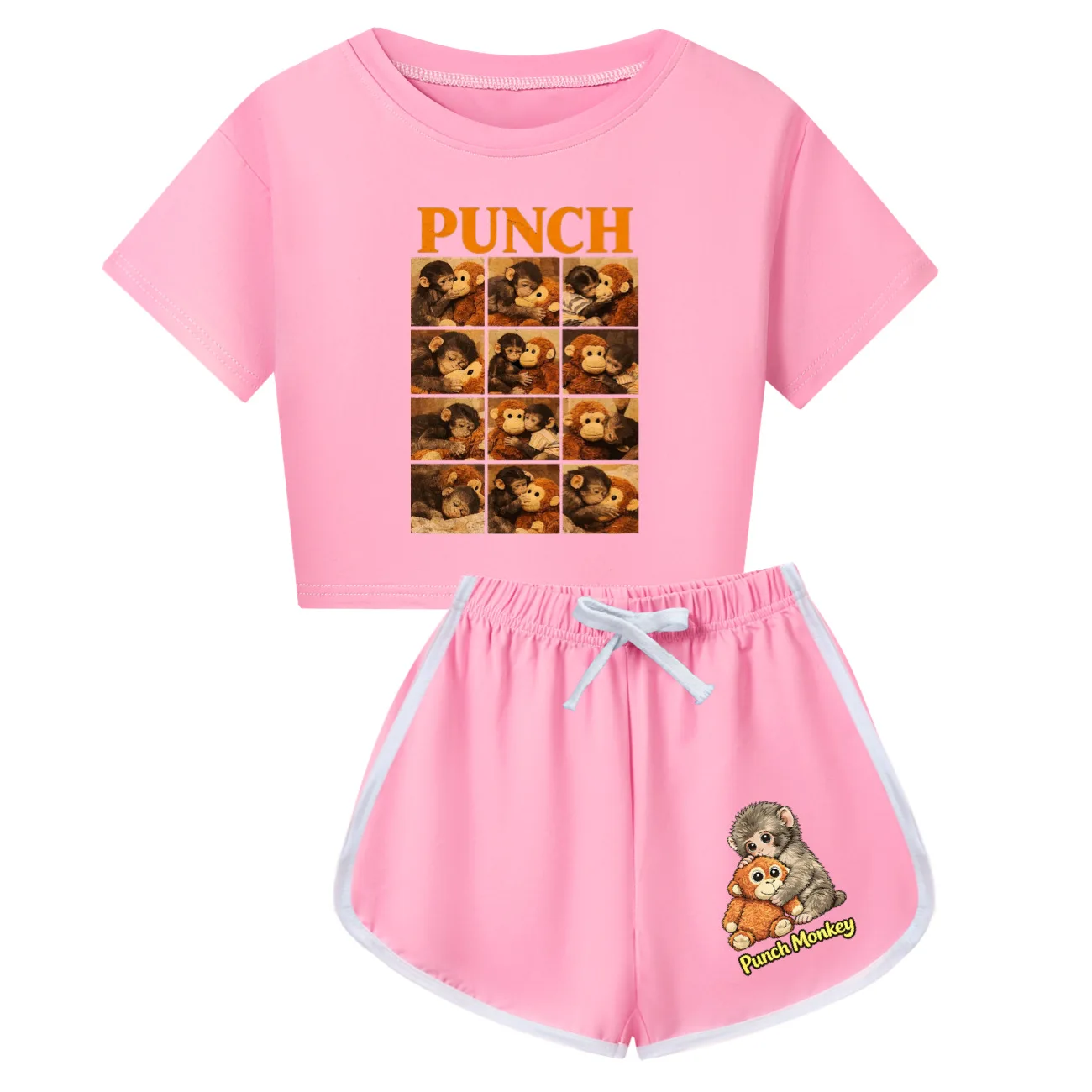 Punch Monkey Children's Clothing Set Cosplay Baby Outfit Teen Girls Suit Boys Girls Pajamas Child Cosplay Costume Set