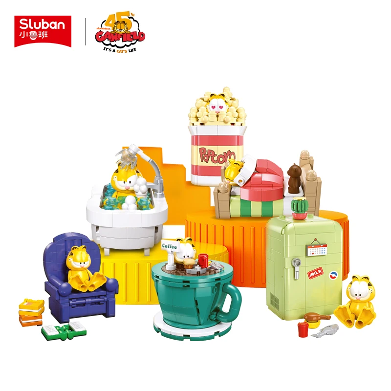 Sluban Building Block Toys Mini Handcrafts Anime Movies Series B1221D Popcorn Fat Cat Compatible With Leading Brands