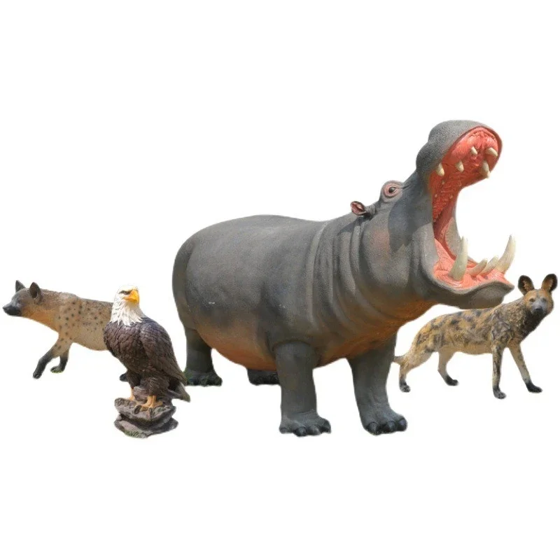 

Simulation animal sculpture, rhino, hippo, fiberglass, eagle, elephant, ornament, outdoor garden