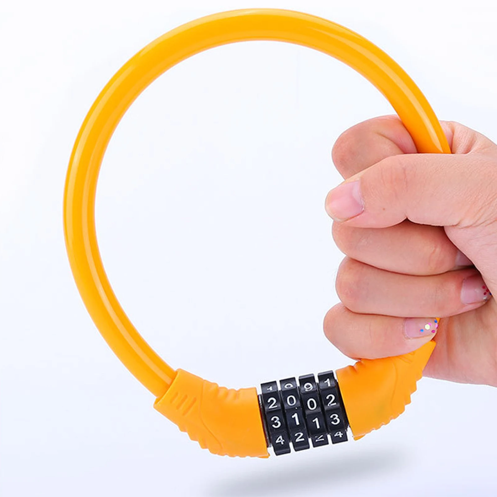 Security Bike Locks Cable 4 Digit Resettable Combination Password Bicycle Lock for Bike Bicycle Motorcycle Door