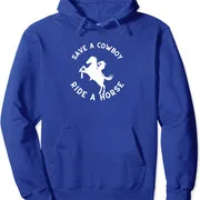 Polarshe Save a Cowboy Ride A Horse Sassy Cowgirl Animal Gift Толстовка унисекс с капюшоном