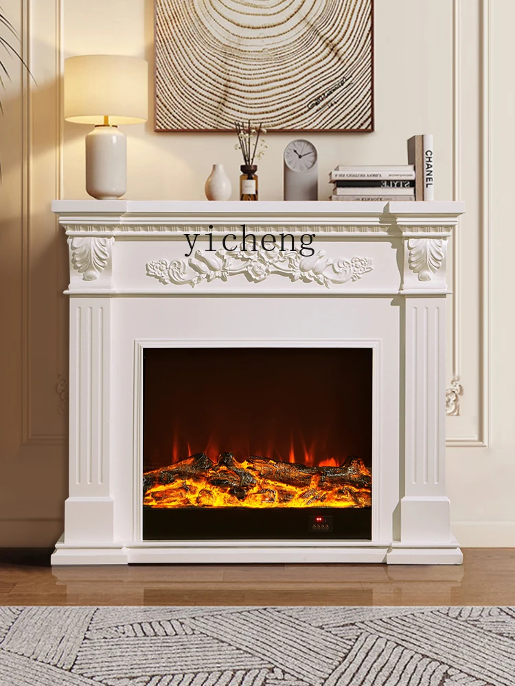 Chimenea TWR, gabinete de leña electrónico interior, gabinete decorativo de entrada de apartamento pequeño