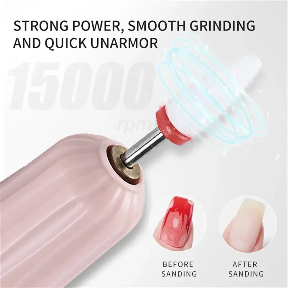 オールインワンネイルアートペン: 充電式ネイルドリルとLED硬化ランプで速乾性、ポータブルマニキュアとペディキュアを実現