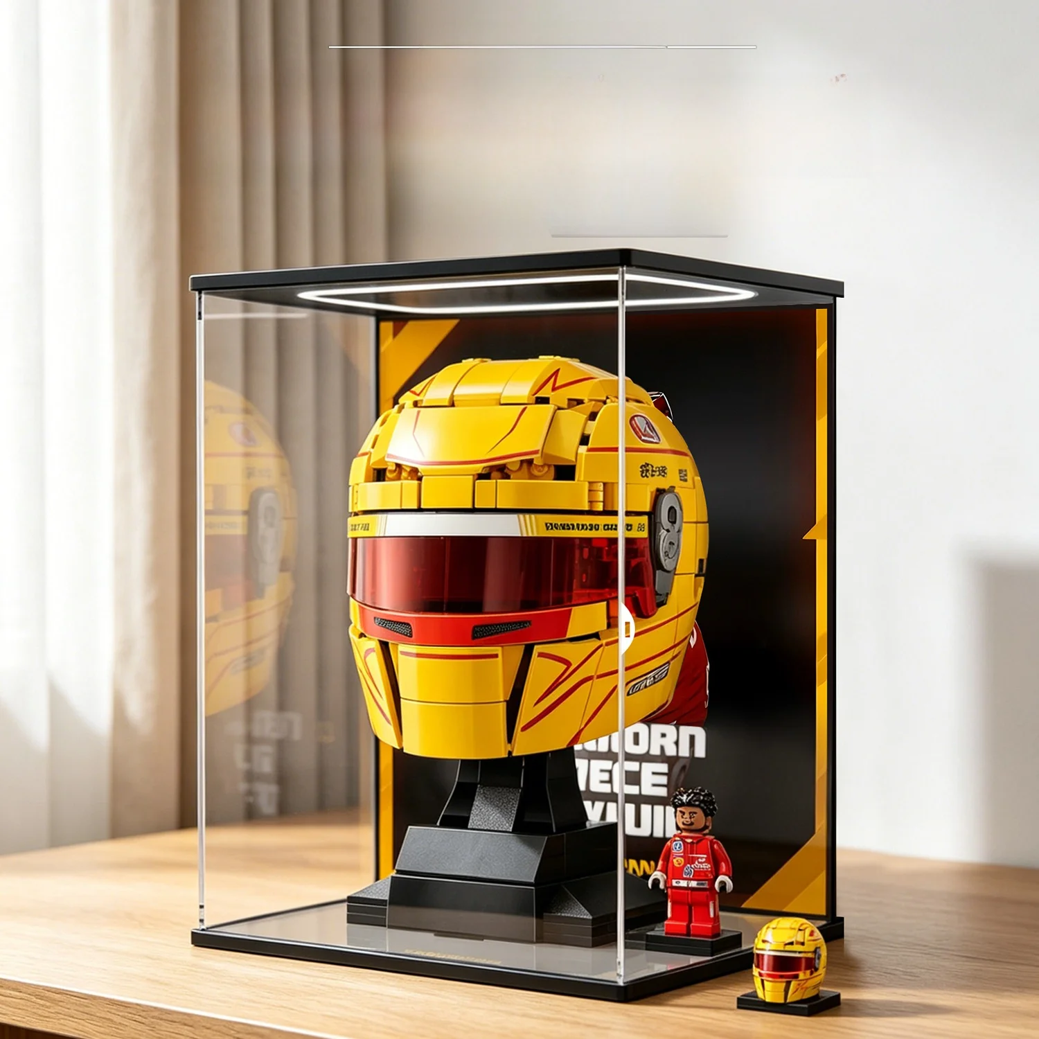 Acrylic Dustproof Display Case for  43022   Helmet Model Customizable Collectible Toy Storage Box