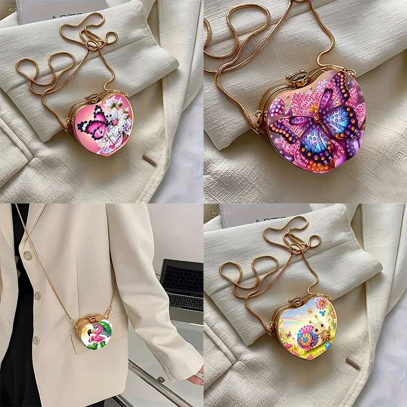 Алмазная картина «сделай сам», сумка на плечо для девочек, украшение с кристаллами и алмазной вышивкой, женственная очаровательная сумка через плечо, праздничные подарки