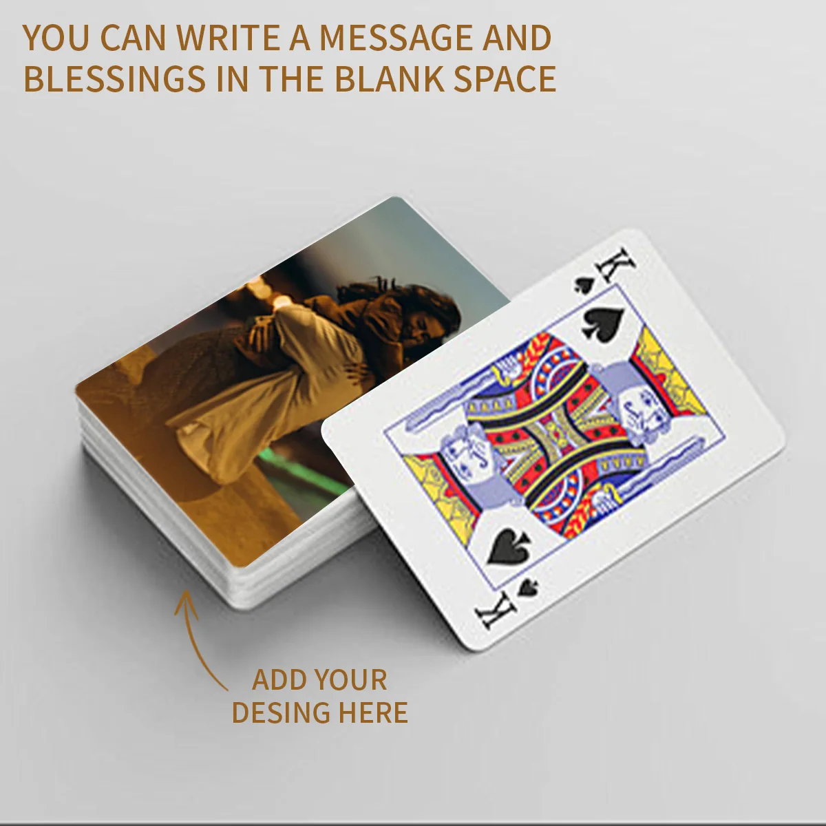 Benutzerdefinierte Fotospielkarten – 54 Stück personalisierte Deck für Geburtstage, Hochzeiten, Valentinstag, Thanksgiving, Karten für alle Gelegenheiten – Detail 5