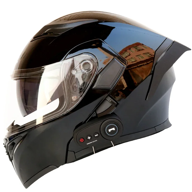 Full Face Electronic Bike Motorcycle Helmet Windproof Fog-Proof And Warm Motorcycle Helmet With Adjustable Vents