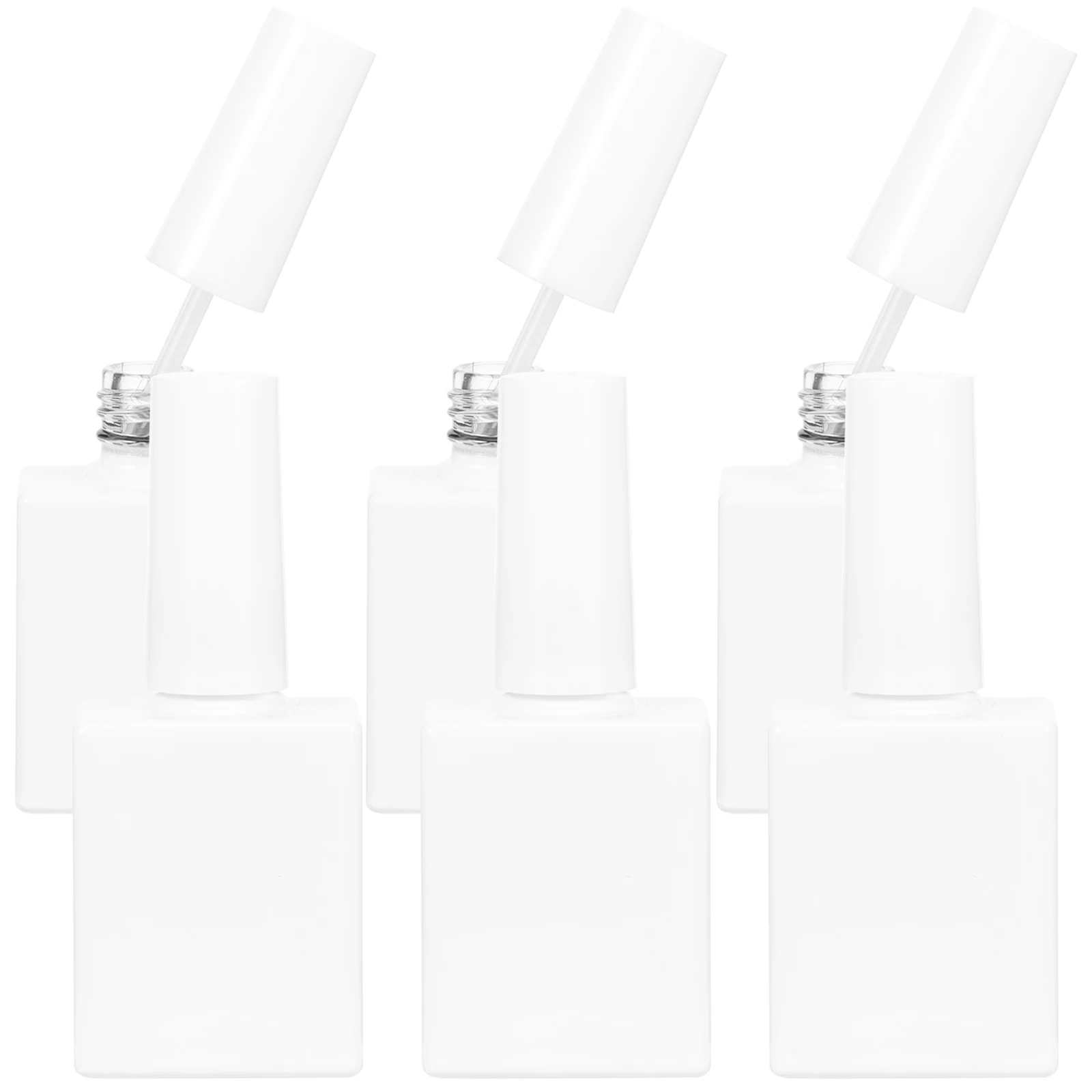 6 قطع من زجاجات طلاء الأظافر الفارغة بتصميم فرشاة حاملات محمولة قابلة لإعادة الاستخدام لتخزين الفن زجاجات طلاء الأظافر الفارغة #5