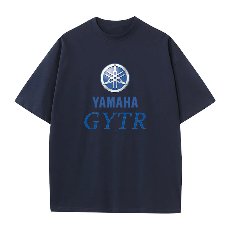 Yamaha Men's T-shirt - Heavyweight, Loose-Fitting, Casual Round-neck Short Sleeve Sweat-Wicking and Breathable Large Size Shirt