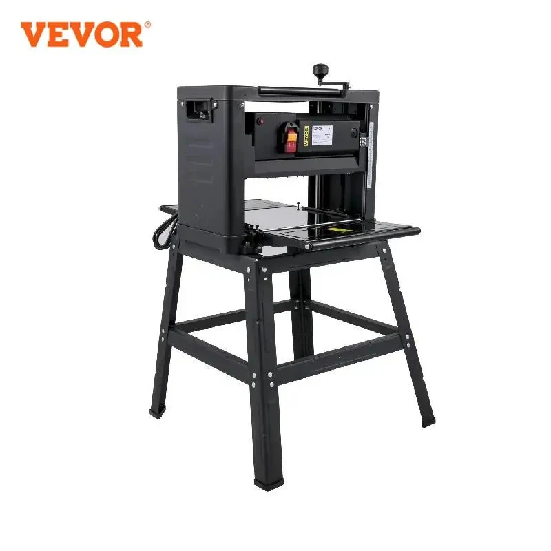 VEVOR Electric Planer 12/12.5/13 inch Thicknesser Wood Planer With Stand & Dust Exhaust 1800W 8000RPM for Woodworking Power Tool