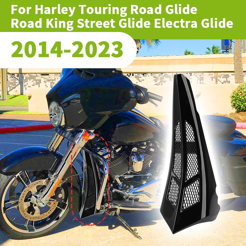 Motorcycle Lower Radiator Guard Chin Spoiler Scoop Fairing Cover For Harley Touring Road Glide Street Glide Models 2014-up
