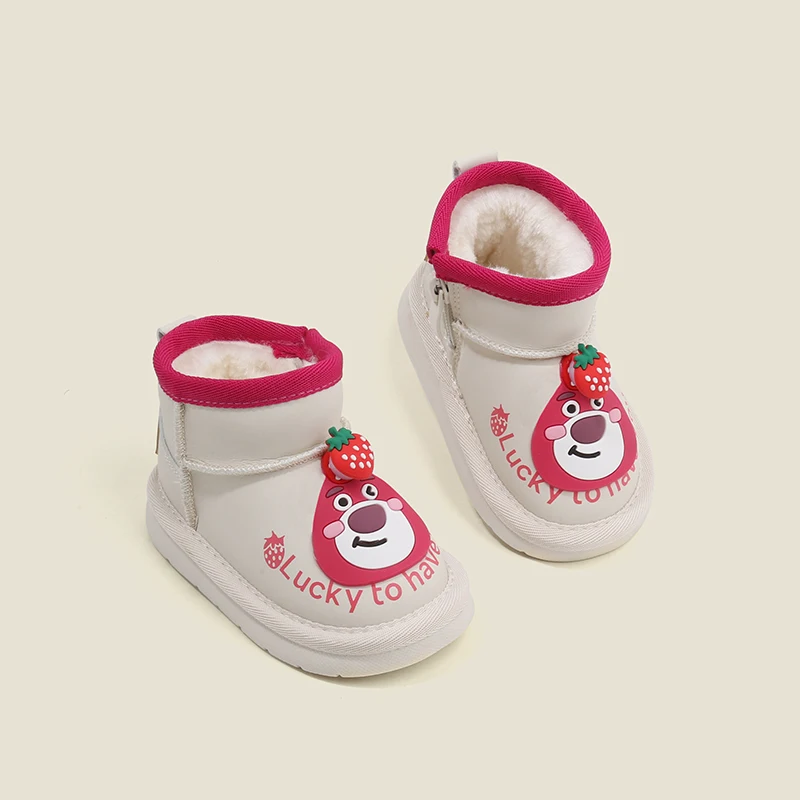 

Cartoon version of the snow boots padded baby toddler shoes fall and winter models of cotton shoes boys shoes girls baby shoes