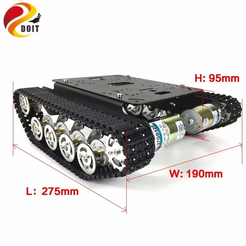 DOIT Shock Absorption rc Robot car chassis kit Crawler Tank Car Chassis with Suspension Track Caterpillar Crawler eduactional ki