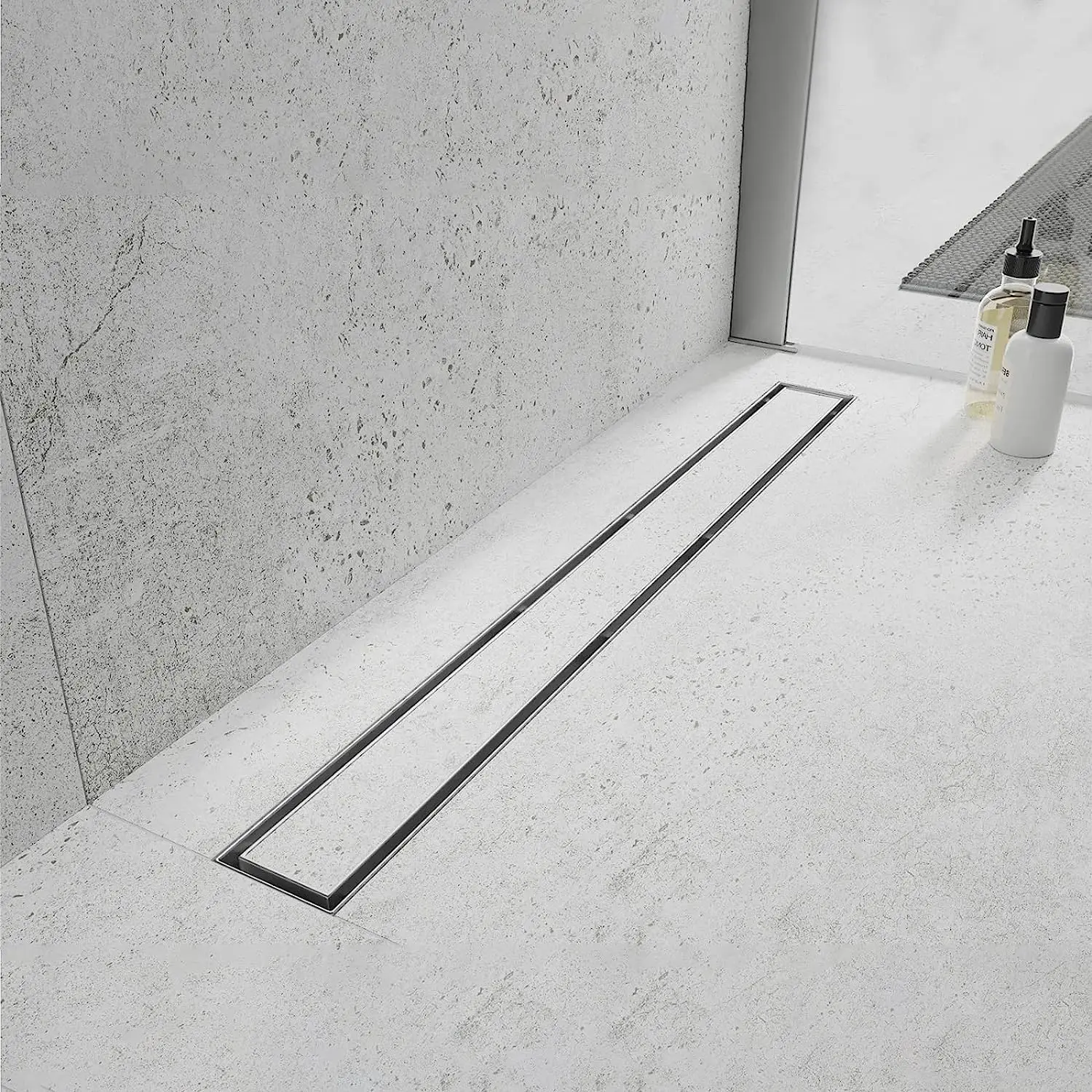 Brushed 304 Stainless Steel Linear Shower Drain-Eco-Friendly Easy-Clean Hotel Use 18