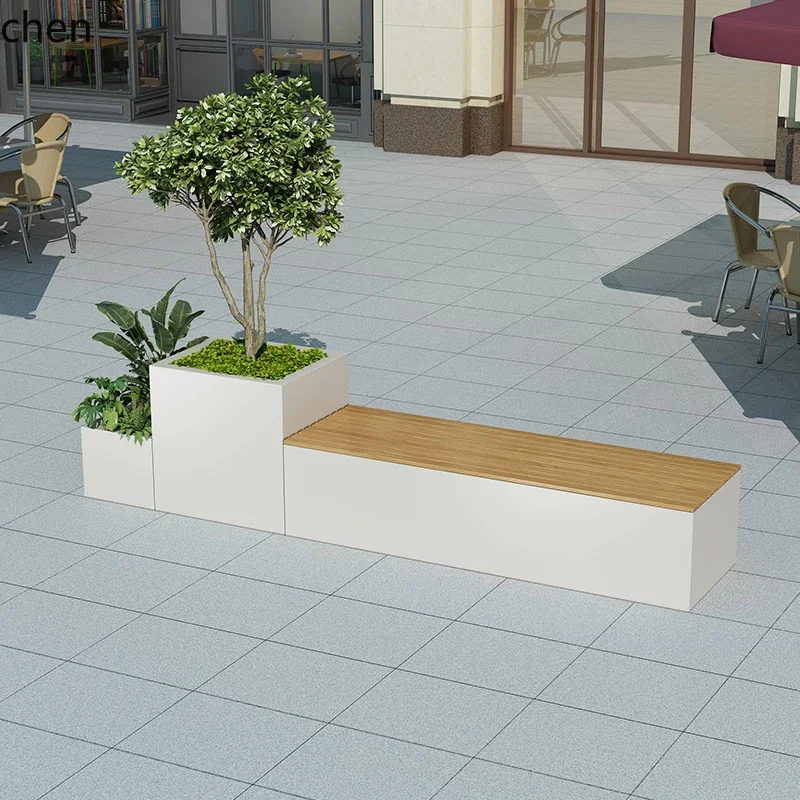 YFY  Outdoor Steel Flower Box and Stool Set for Terrace, and Garden