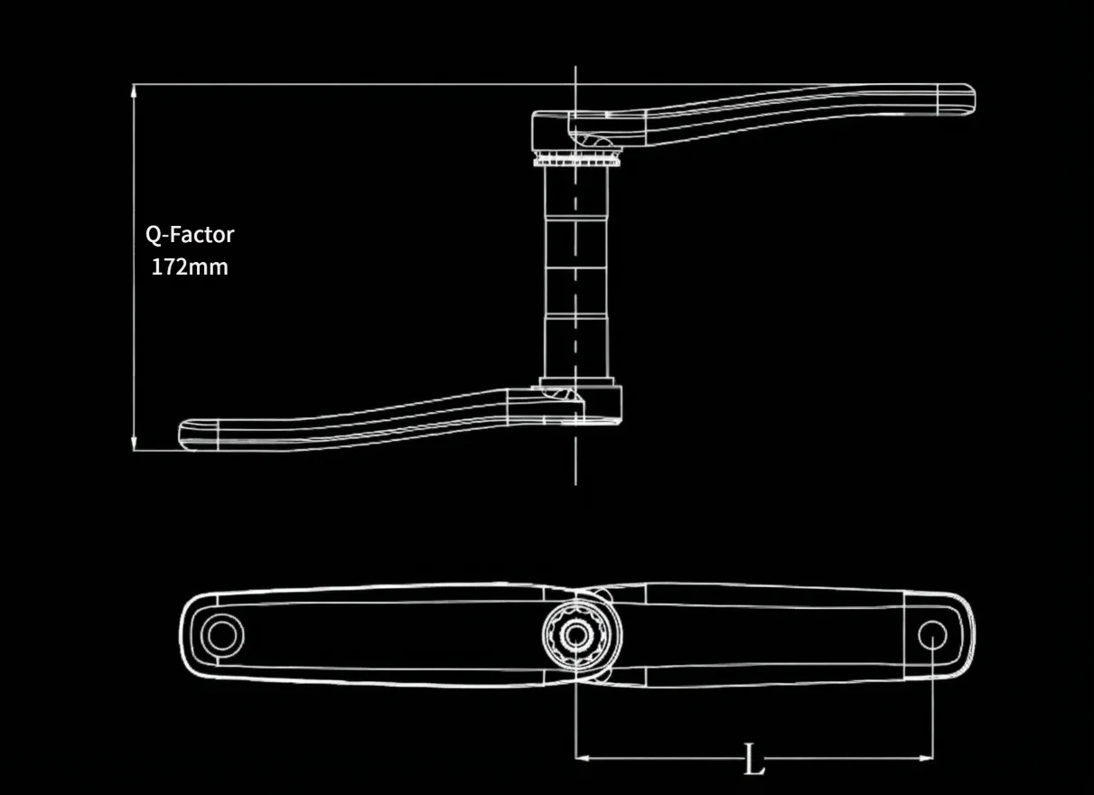 RPANTAHI Carbonfaser-Mountainbike-/Faltrad-Kurbelgarnitur, 24mm Titanachse, ultraleichte Mountainbike-Kurbelgarnituren, 3-Bolzen-Montage – Detail 7