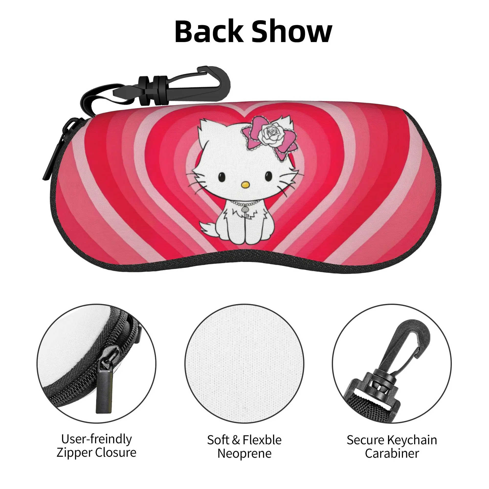 

Charmmy Kitty Anime Glasses Case Portable Cartoon Cute Shell Eyeglasses Case Sunglasses Box