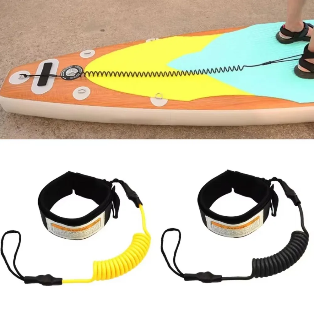 TPU Surfing Safety Hand Rope Elastic Surfboard Surfing Kayak Boat Leash Rope Foot Leg Accessories 1.3 Meters