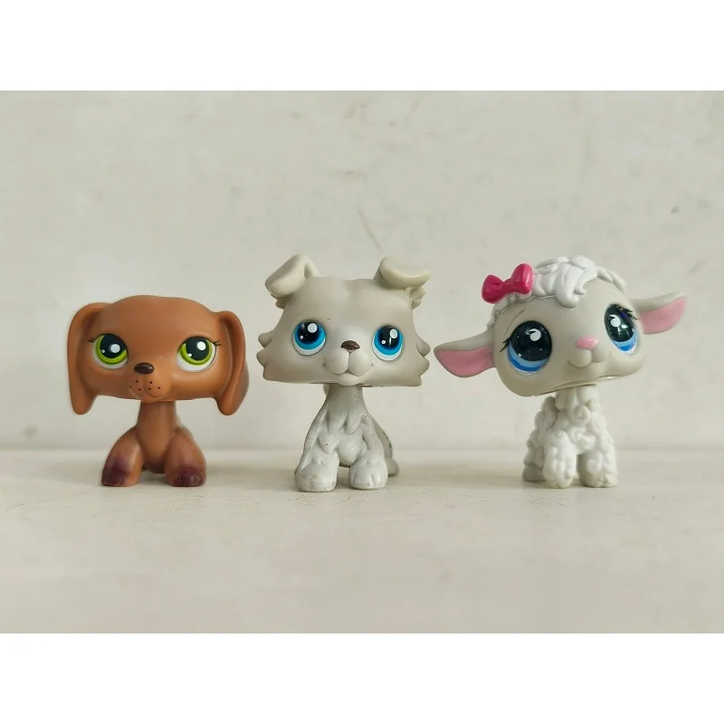 3pcs/lot LPS Figure pet shop Dog Lamb W/Accessories Littlest Pet Shop toy #014