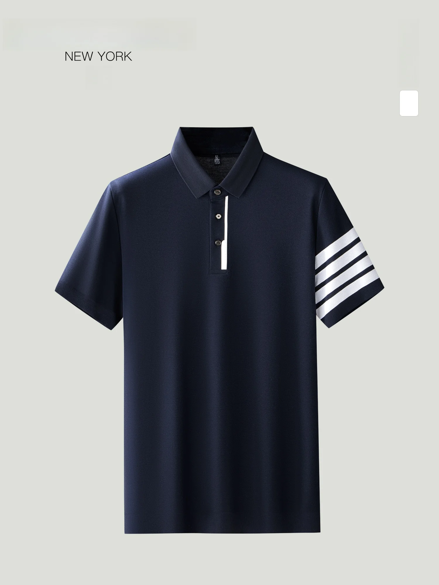 

THOM BEAUN Классическая мужская повседневная рубашка с четырьмя полосками, из блестящего шелковистого хлопка, с круглым вырезом, короткий рукав, прочее/прочее