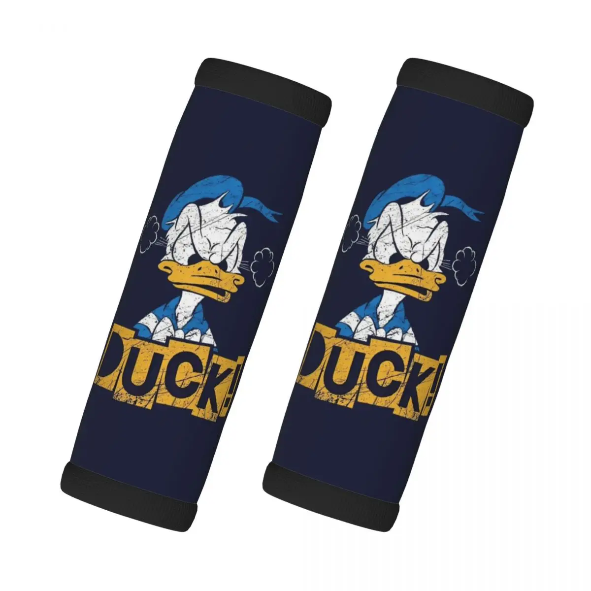 

Custom Donald Duck 2 Pcs Luggage Handle Wrap Soft Grip Handle Cover Funny Cartoon Handle Grip Neoprene Luggage For Car Interiors