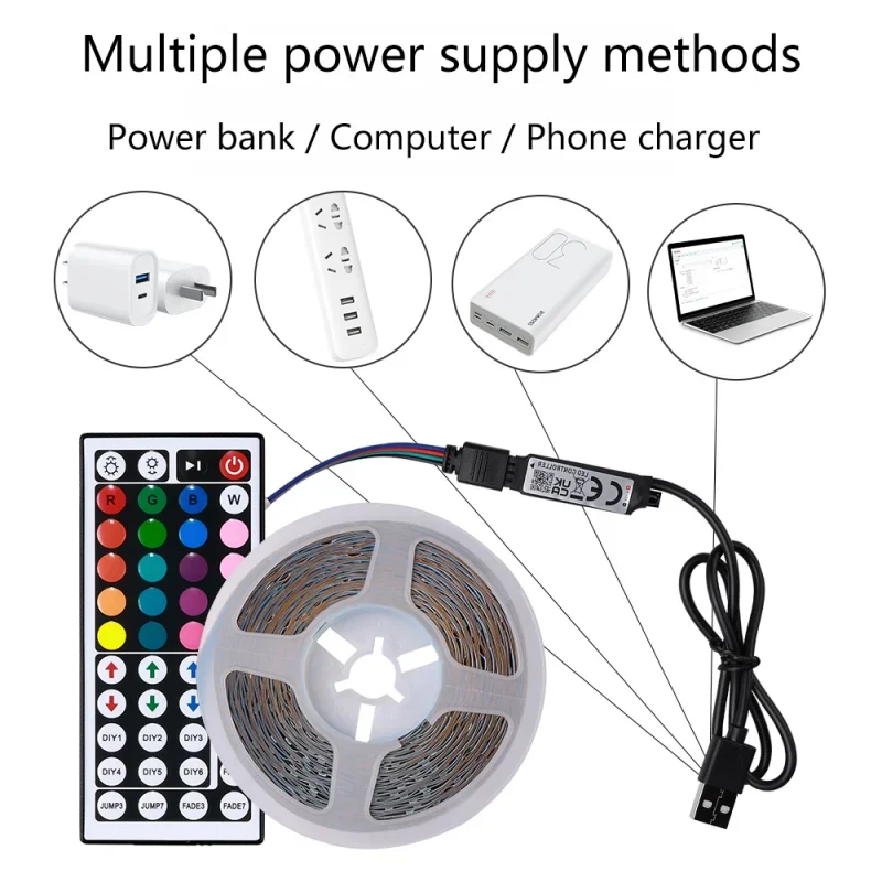LED-Lichtstreifen mit Musik-Synchronisation, Farbwechsel RGB LED-Licht, Smart App & Fernbedienung, Flexibles Lampenband für Party-Raumdekoration – Detail 12