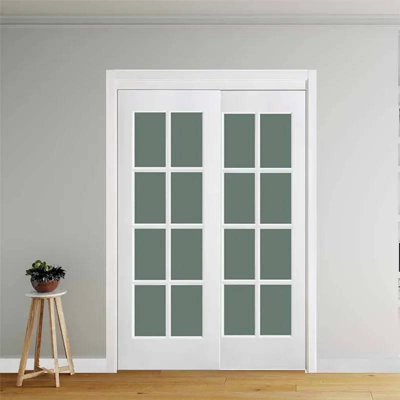 for Wooden Door Wholesale Paint-free Solid Wood Composite Indoor Kitchen Sliding Balcony Partition Factory Direct Sales