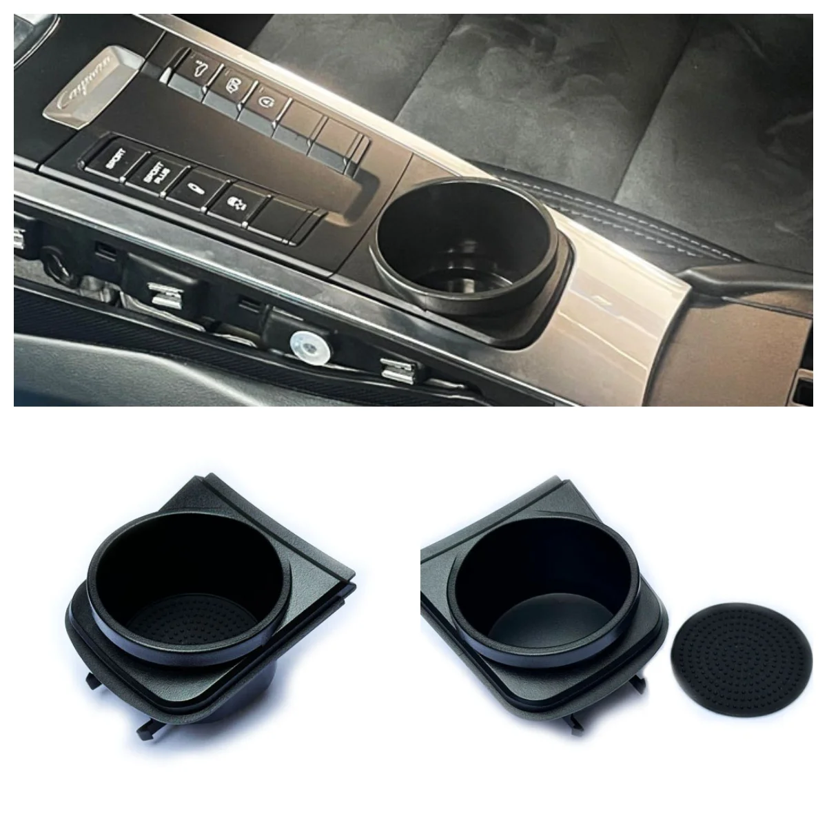 

Цельный черный цветной держатель для напитков, держатель для напитков, сменный держатель для напитков для Porsche Cayman и Boxster 981 718/911 991