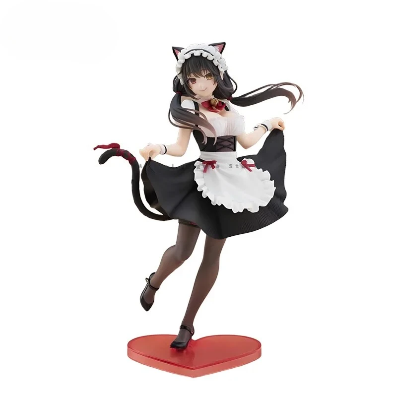 

Original Genuine Model Taito 18cm Kurumi Tokisaki Cat Ear Maid Figure Figurine Collections Wholesale