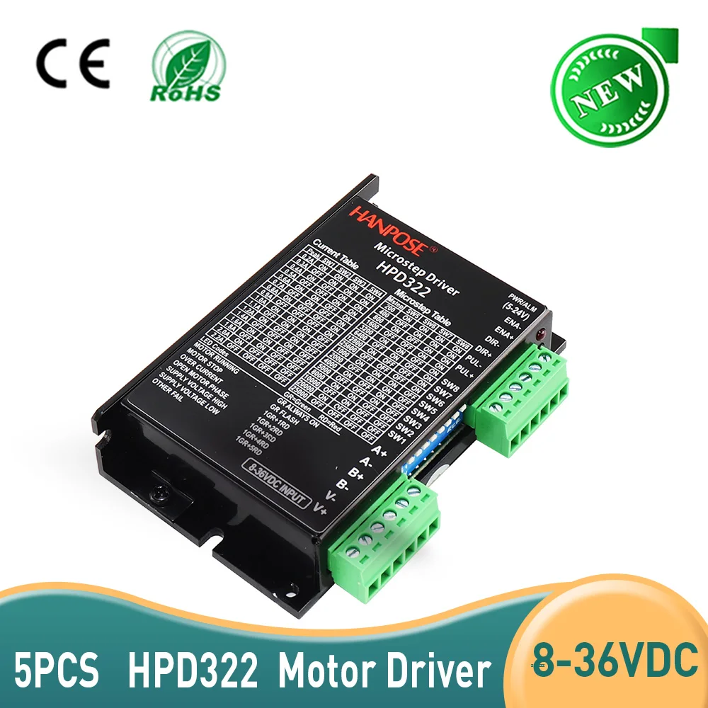 1PCS HPD322 NEMA17 stepper motor driver NEMA23 series motor stepper motor driver 2.2A HPD322 CNC router controller for 3D printe