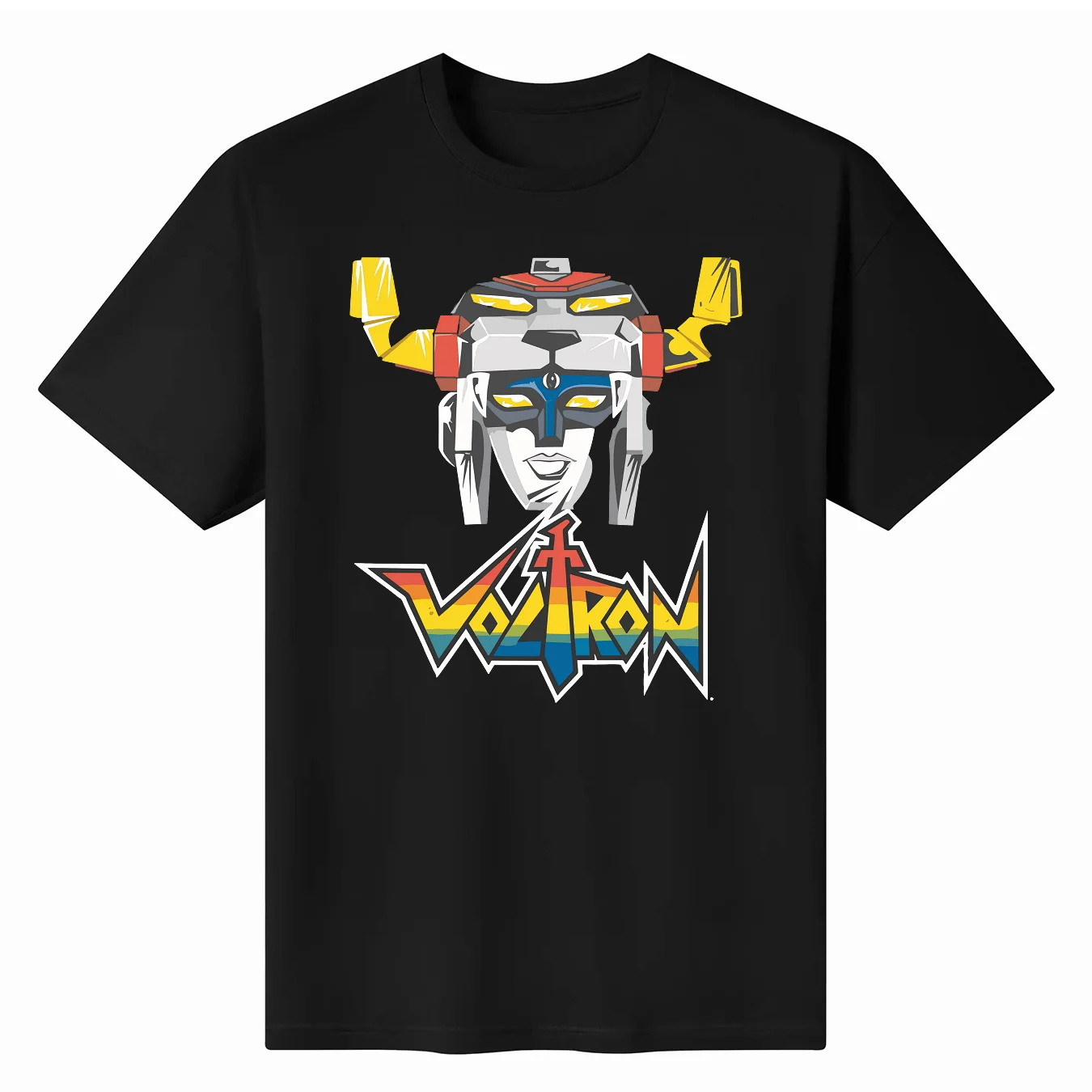 

Voltron Cartoon Defender Of The Universe Full Color Head Shot Men's T Shirt