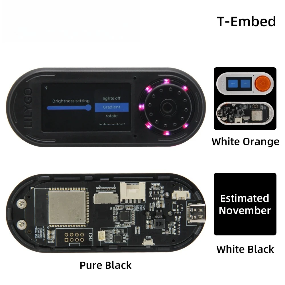 T-Embed ESP32-S3 Custom Control Panel Macro Knob Embeddable Development Board  1.9inch LCD Display Screen 16MB Flash