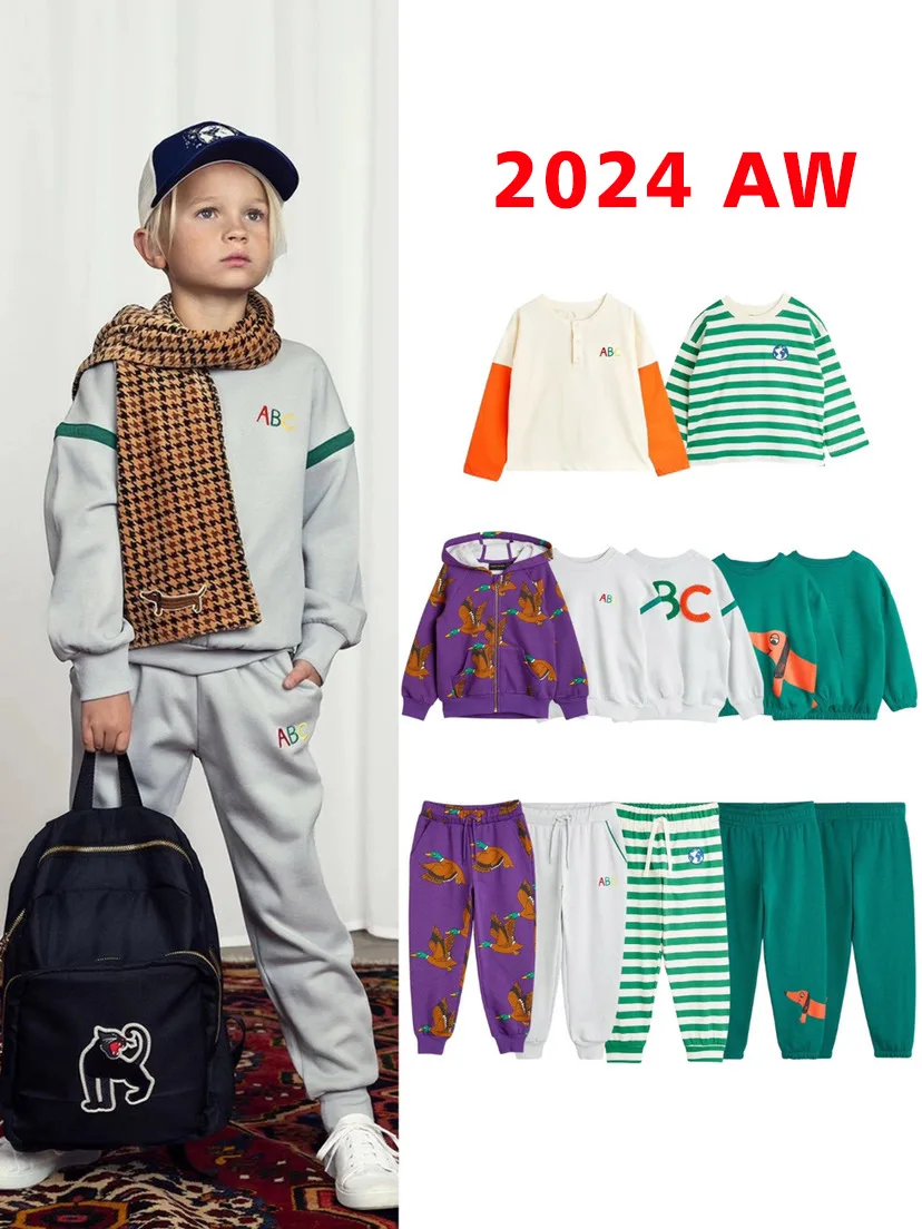 

MR Set 2024 AW Kids Clothes Children's T Shirts Shorts New Autumn Child Boys Children's Clothi Girls Short Sleeve Tee Top 1-12Y