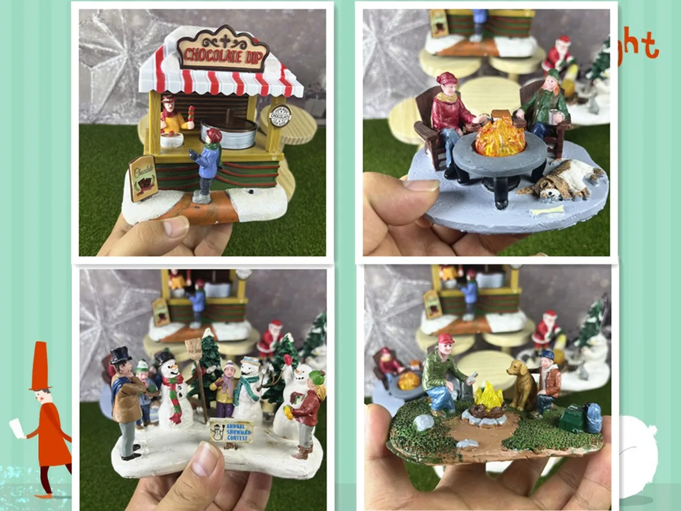 Handmade Gifts Desk Figurines Mini Sculptures Sand Table Decoration Halloween Christmas Crafts