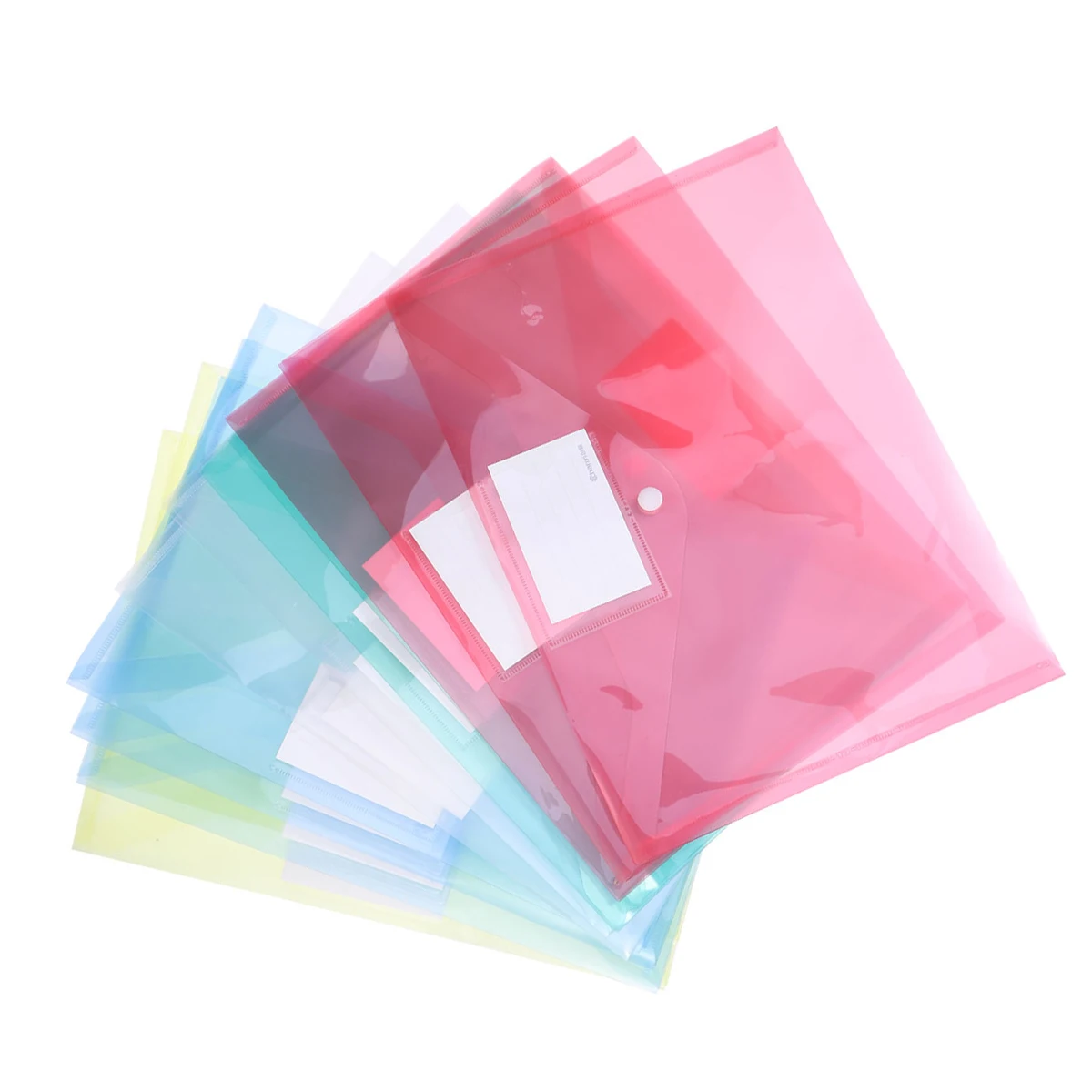 

25 Pcs Document ganizer Button Document Bags Transparent File Folders Office ganizer A4 Size Storage Solution