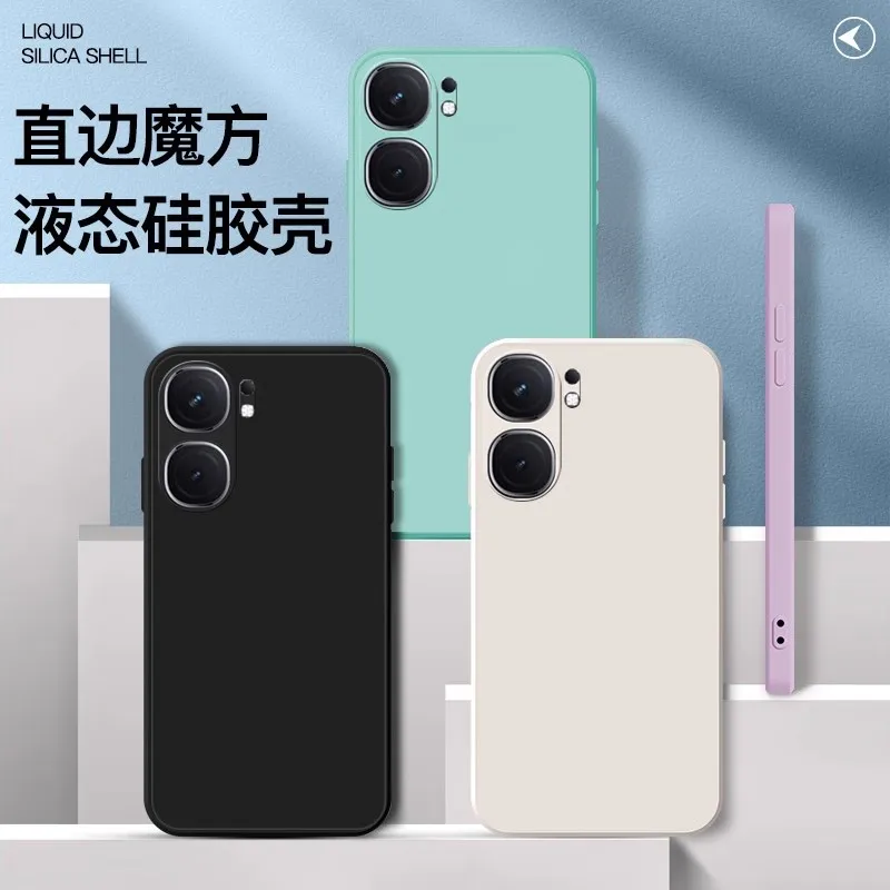 

Жидкий силиконовый чехол для телефона VIVO iQOO Neo9s 8 Pro Plus, матовый оригинальный жидкий противоударный ультратонкий защитный мягкий чехол