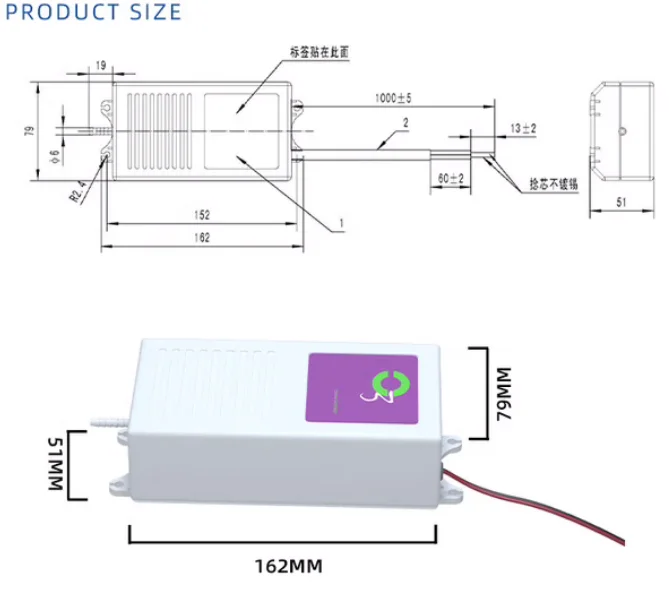 TCB-115 Small Ozone Generator Bathtub SPA Small Pool Purifier Sterilization Machine Water Treatment Equipment 20G/H