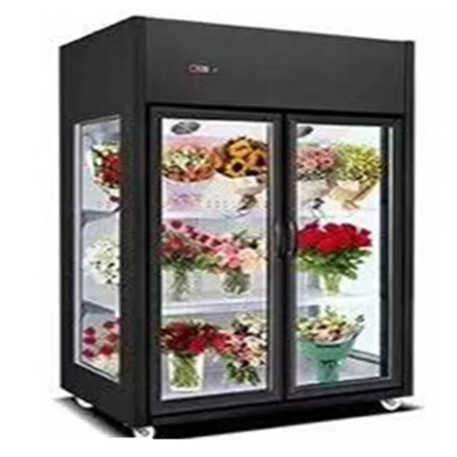 

Fresh Flower Preservation Cabinet Three Glass Door Flower Cabinet for Floral Display Cooler