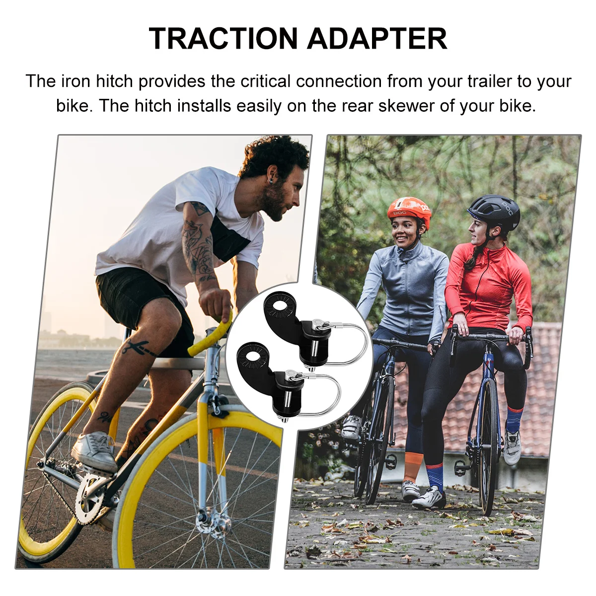 2 шт. прочные муфты для сцепного устройства для велосипедного прицепа, железный тяговый адаптер, компактные аксессуары для велосипедного прицепа, тяговый адаптер
