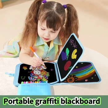 Children&#x27;s drawing book portable drawing book can graffiti blackboard kindergarten blackboard book can be scrub