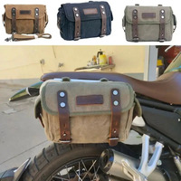Motorcycle Saddle Bag Universal Side Bag Vintage Canvas Detachable Waterproof Inner Bag Travel Motorcycle Knight Bag