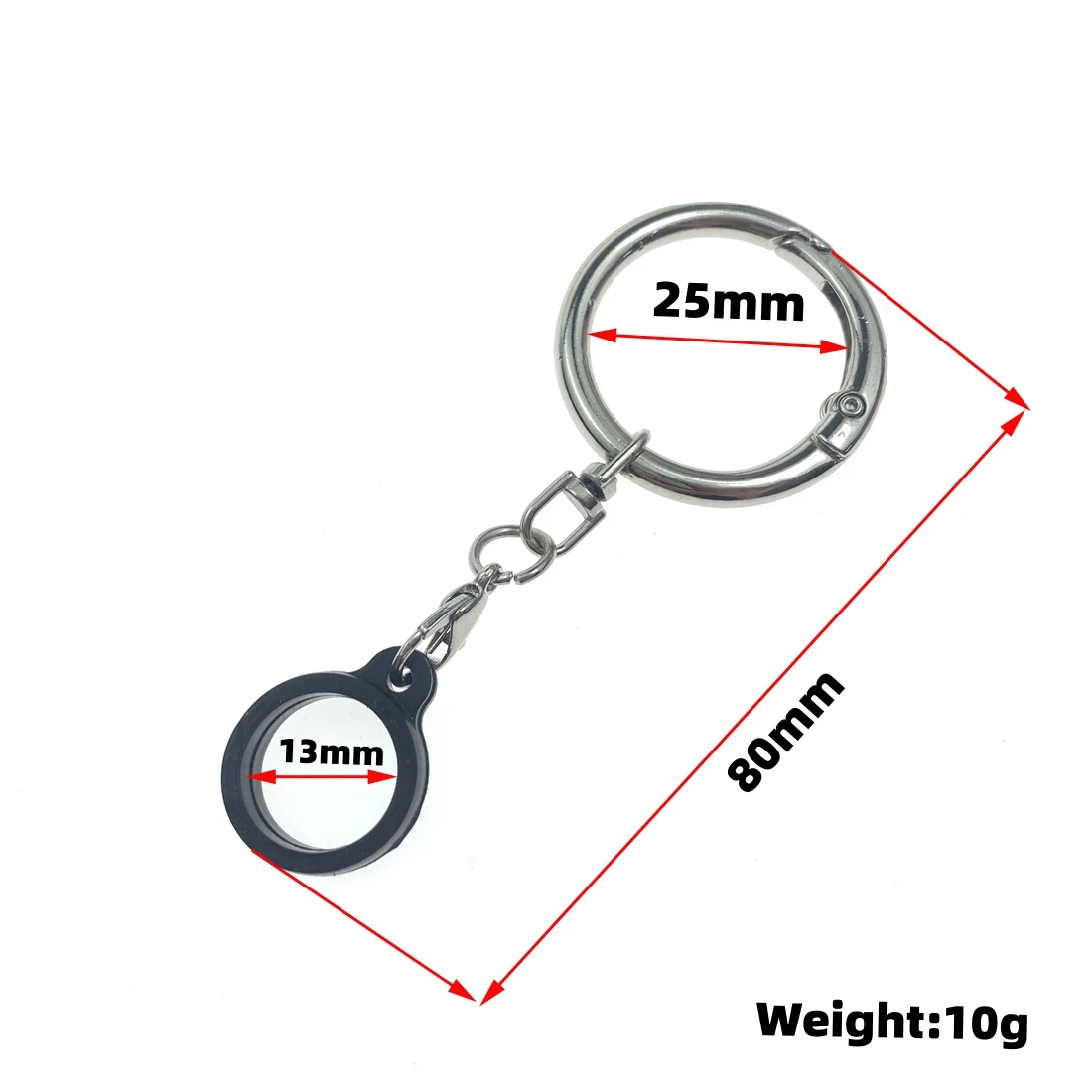 Brillant à lèvres Portable, stylo électronique, pendentif, brillant à lèvres, pendentif décoratif, porte-clés, anneau en silicone de 13mm, élastique