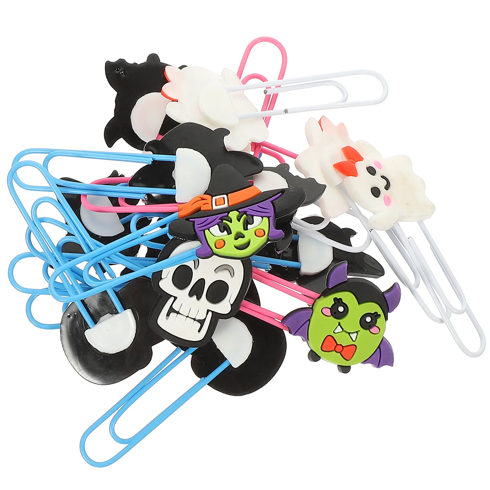 20Pcs Halloween Bookmark Gift Collection Featuring Spooky Elements Reusable Book Marking Clips for Party Favors Holiday Decor