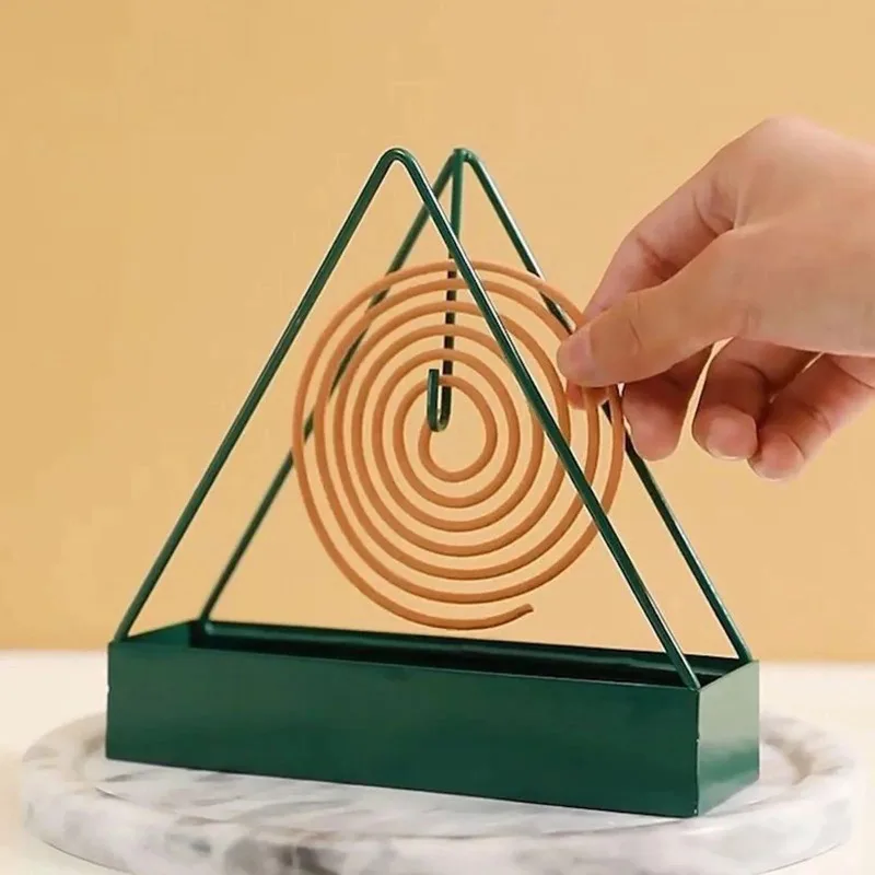 Support créatif pour spirales anti-moustiques avec plateau, style nordique, en fer, pour encens répulsif, décoration d'intérieur